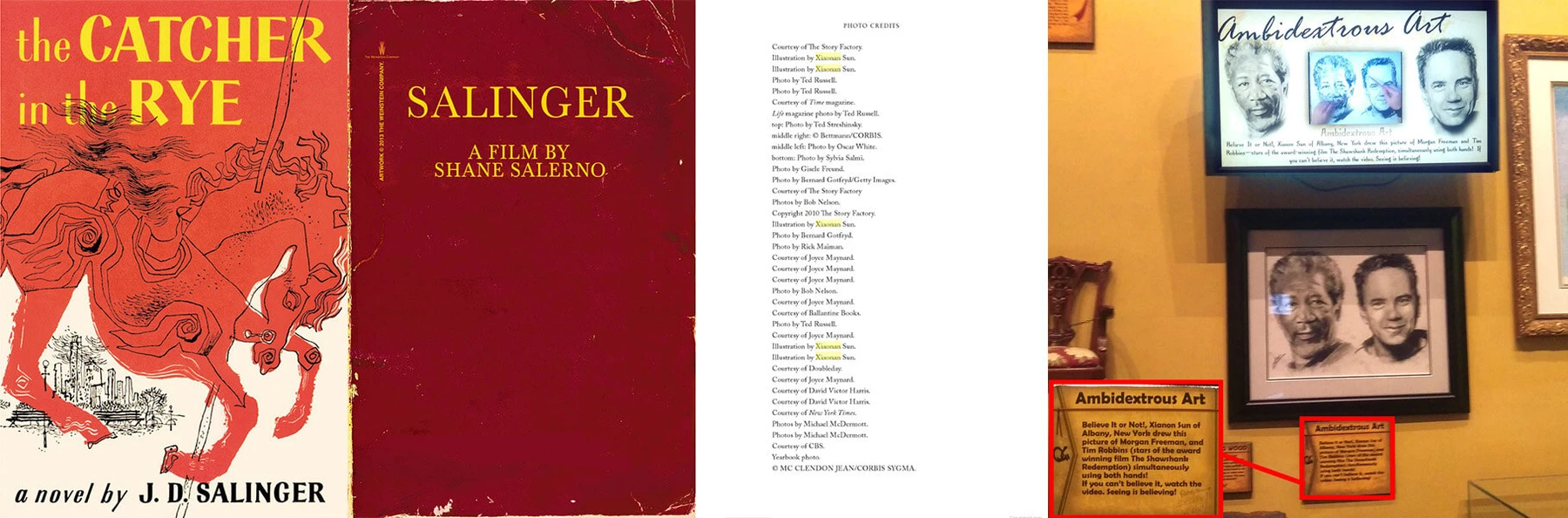 Salinger film panel and illustration credits to Xiaonan Sun